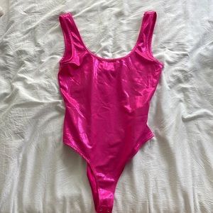 Pink shimmery bodysuit